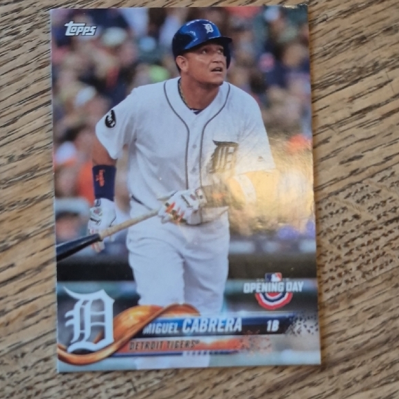 Topps Detroit Tigers Baseball Card - White and Blue
